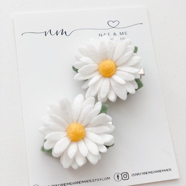 Daisy Chamomile hair clip, chamomile hair clip, daisy headband, baby headband, toddler girl hair clip, little girl gift,hair accessory daisy