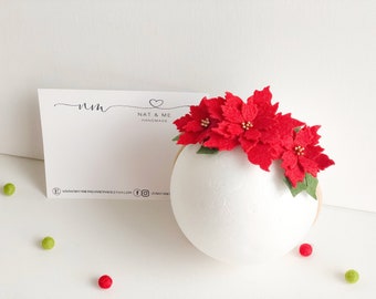 Christmas Poinsettia headband, Christmas headband, baby headband, newborn headband, Holiday headband, Festive headband,photo prop,Poinsettia