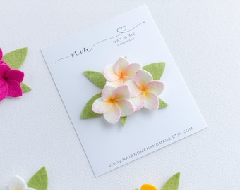 Plumeria hair clip, baby Moana plumeria, tropical hair clip, Hawaiian hair accessories, Moana flower, Moana hair clip, baby Moana headband