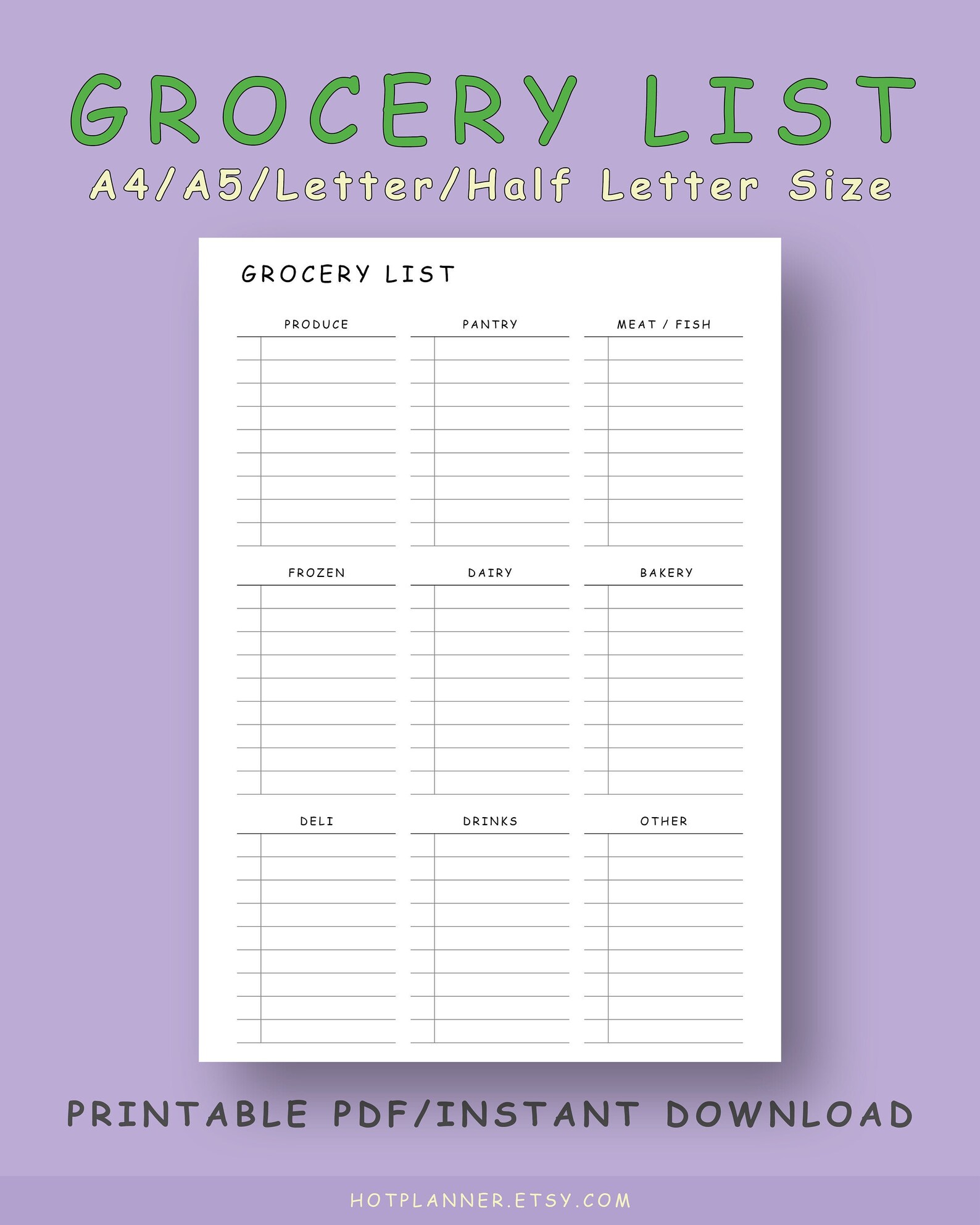 Family Grocery List Printable PDF Minimalist Shopping List Etsy Family Grocery List Printable PDF Minimalist Shopping List Etsy