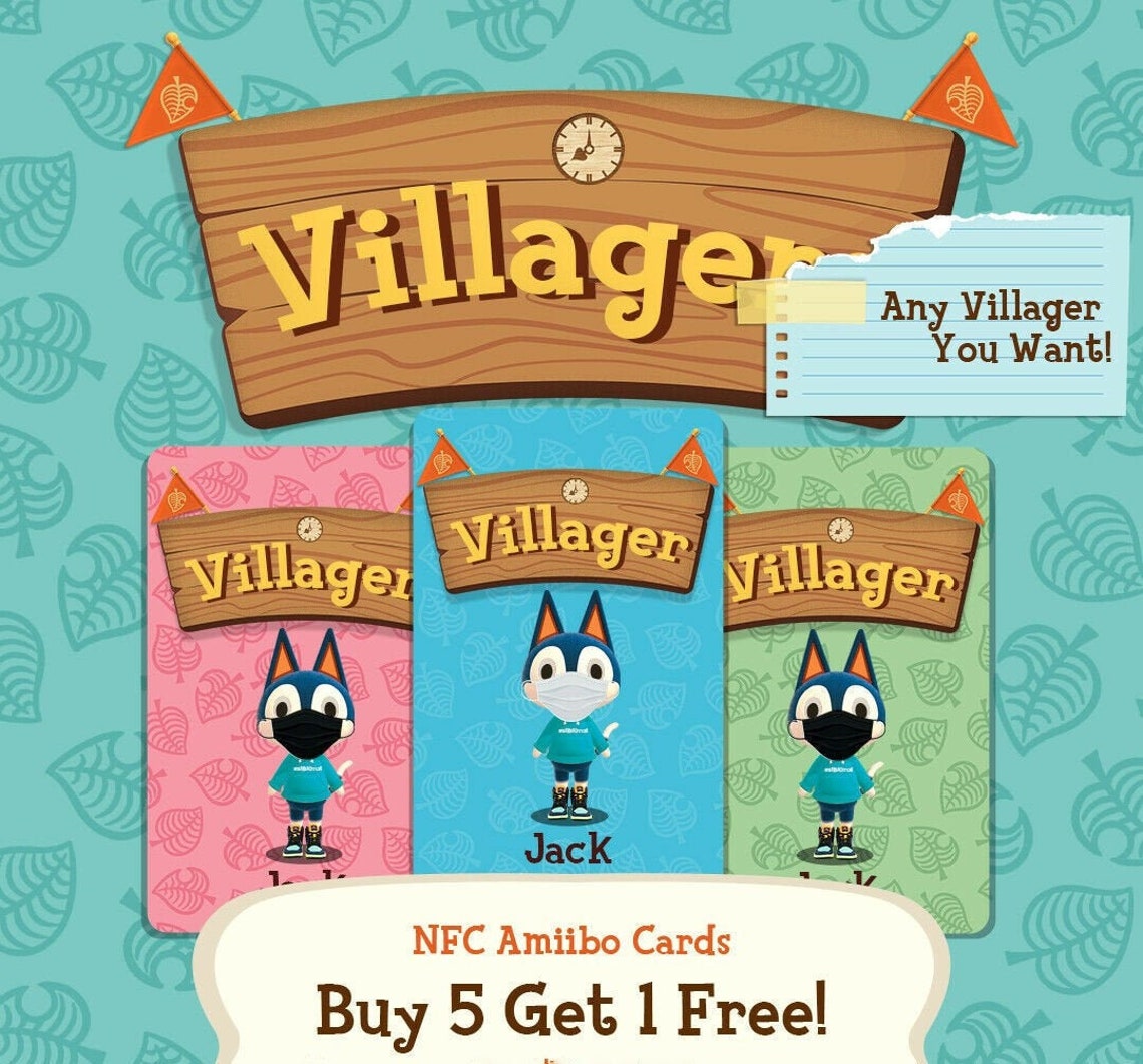 ACNH Amiibo Cards Buy 5 get one FREE Etsy