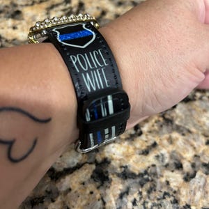 Police Wife | Apple Watch Band | LEO Wife | Apple Watch | Thin Blue Line | Thin Blue Line Flag | Not Silicone