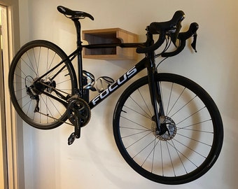 Solid timber bike rack, wall mount