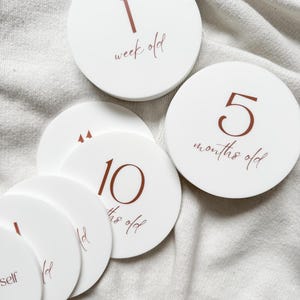 Cartes bébé étape importante - Réversibles | Silicone | Cadeau bébé | Cadeau baby shower