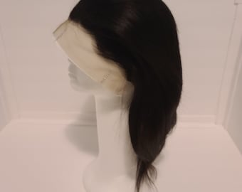 14″ Lace Straight Human Hair Wig Natural Color
