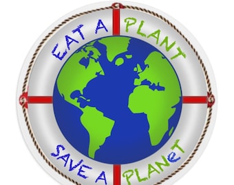 Eat a Plant, Save a Planet - Mousepad - by Go Vegan Brand Apparel