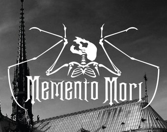 Memento Mori Bat Skeleton Haunted Mansion Inspired Spooky JDM Decal
