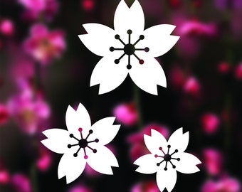Cherry Blossom Sakura Flower JDM Vinyl Car Decal Laptop Sticker