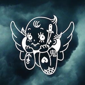 Kewpie Doll Tattoo Angel Baby JDM Car Decal Laptop Sticker