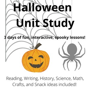 Mini Halloween Unit Study, One week of Fun Halloween Lessons!