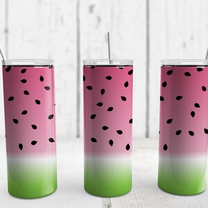 Watermelon Tumbler | 20oz Skinny Tumbler Wrap | Sublimation PNG