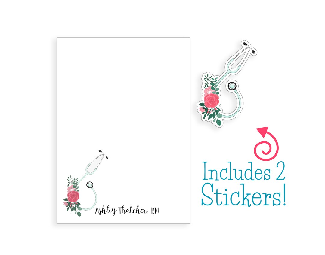 Personalized Medical Notepad, Personalized Nurse Notepad, Custom