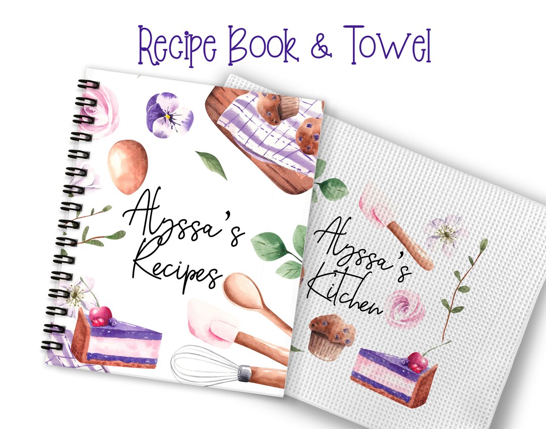 Spiral Bound Soft Laminate Cover Recipe Book, Personalized Recipe