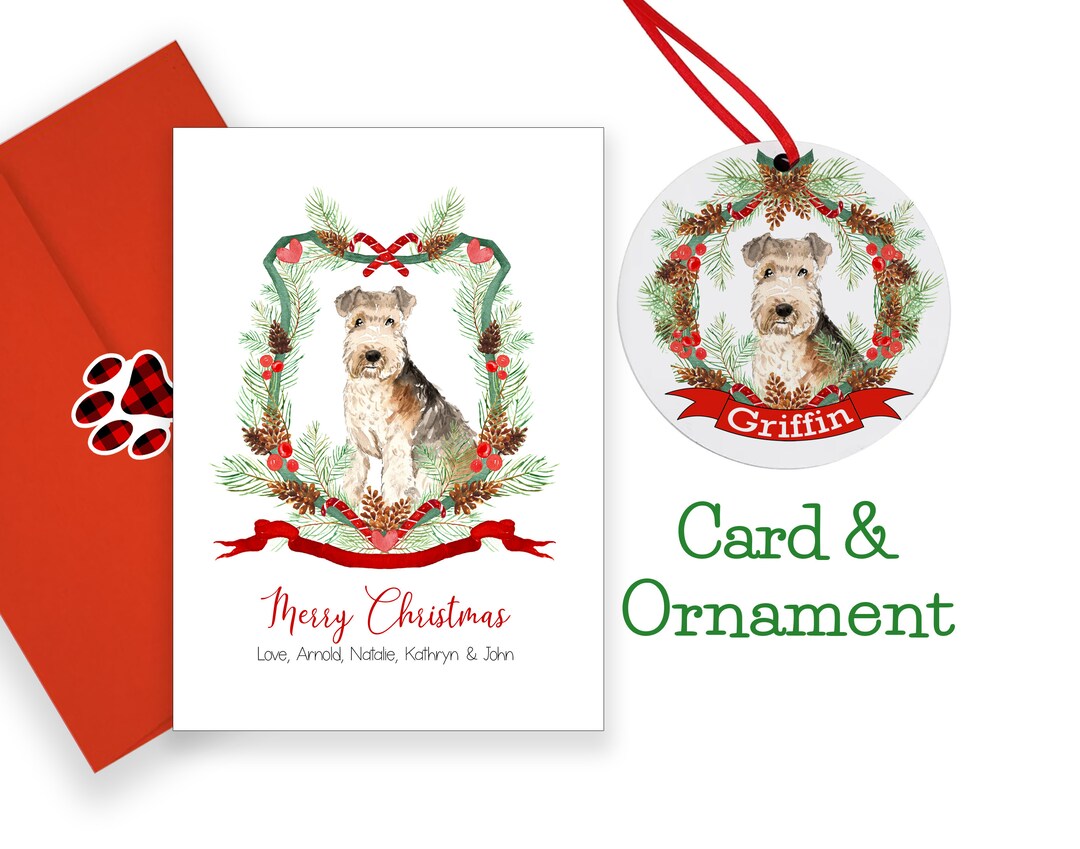 Lakeland Terrier Christmas Card Lakeland Terrier Christmas Etsy