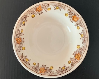 Vintage English Garden by Royal (USA) Soup Fruit Bowl, English Garden Replacement, Jeannette, Yellow Orange Flowers, Country Lakehouse Cabin