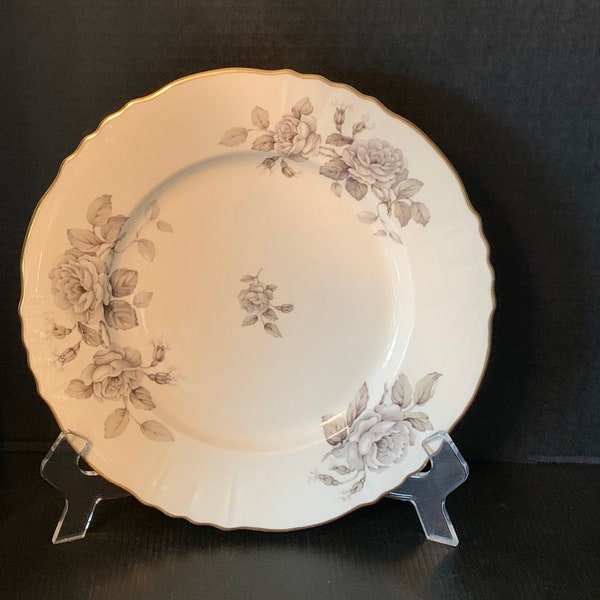 Vintage Syracuse Graymont Dinner Plate, Paul Revere, Taupe Roses, Scalloped, Graymont Replacement, Retro Syracuse China, 1960's MCM, USA
