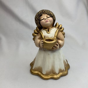 Vintage THUN Singing Angel Figurine, Angel Candle Holder, Angel of Bozen Italy, Thun Angel, Collectable Thun, Retro Holiday Decor, Italian