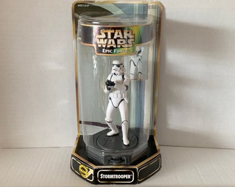 Vintage 1998 Hasbro Star Wars Epic Force Stormtrooper Rotating