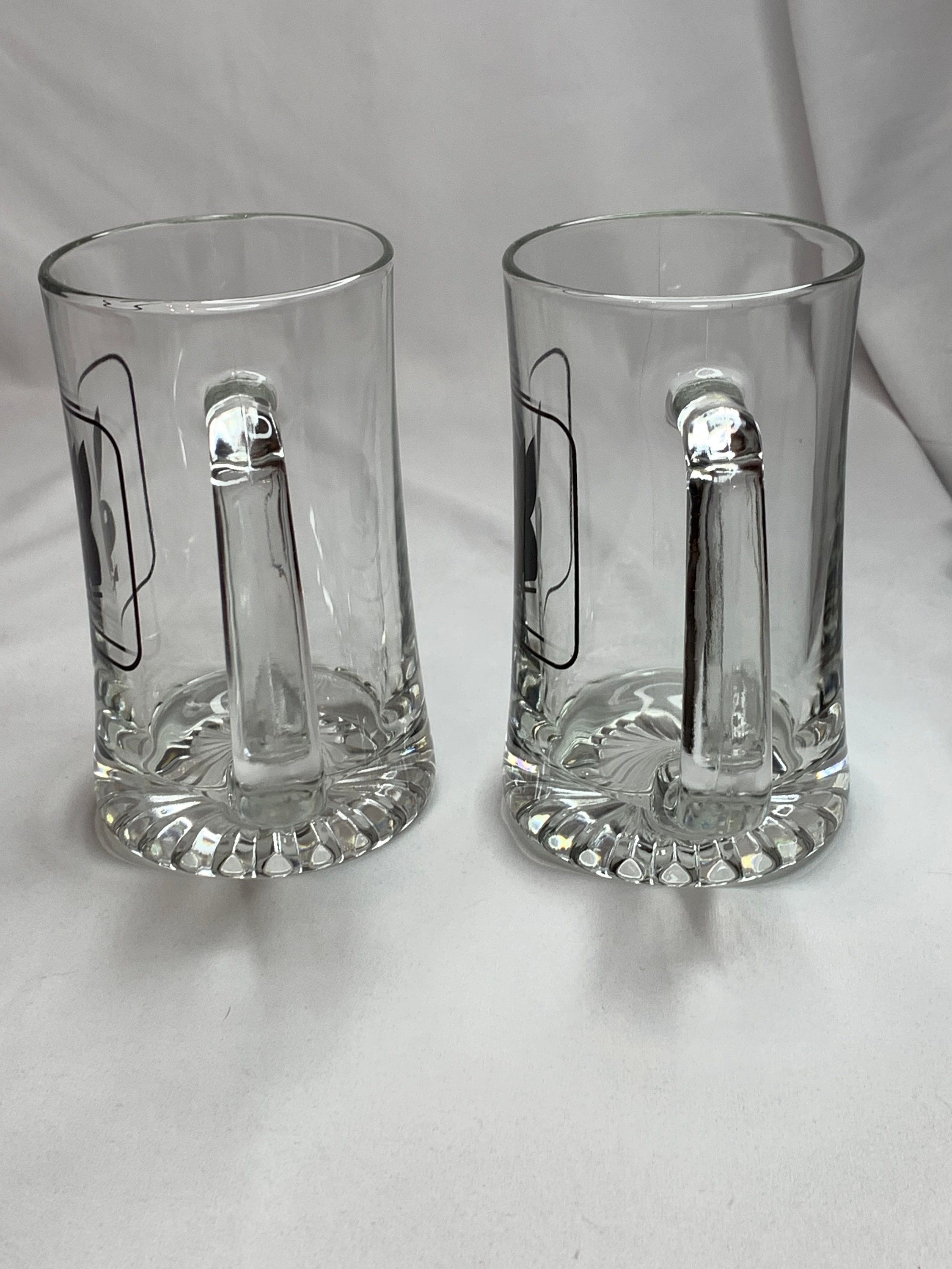 Vintage Playboy Bunny Large Glass Stein Beer Mugs Set of 2 Etsy