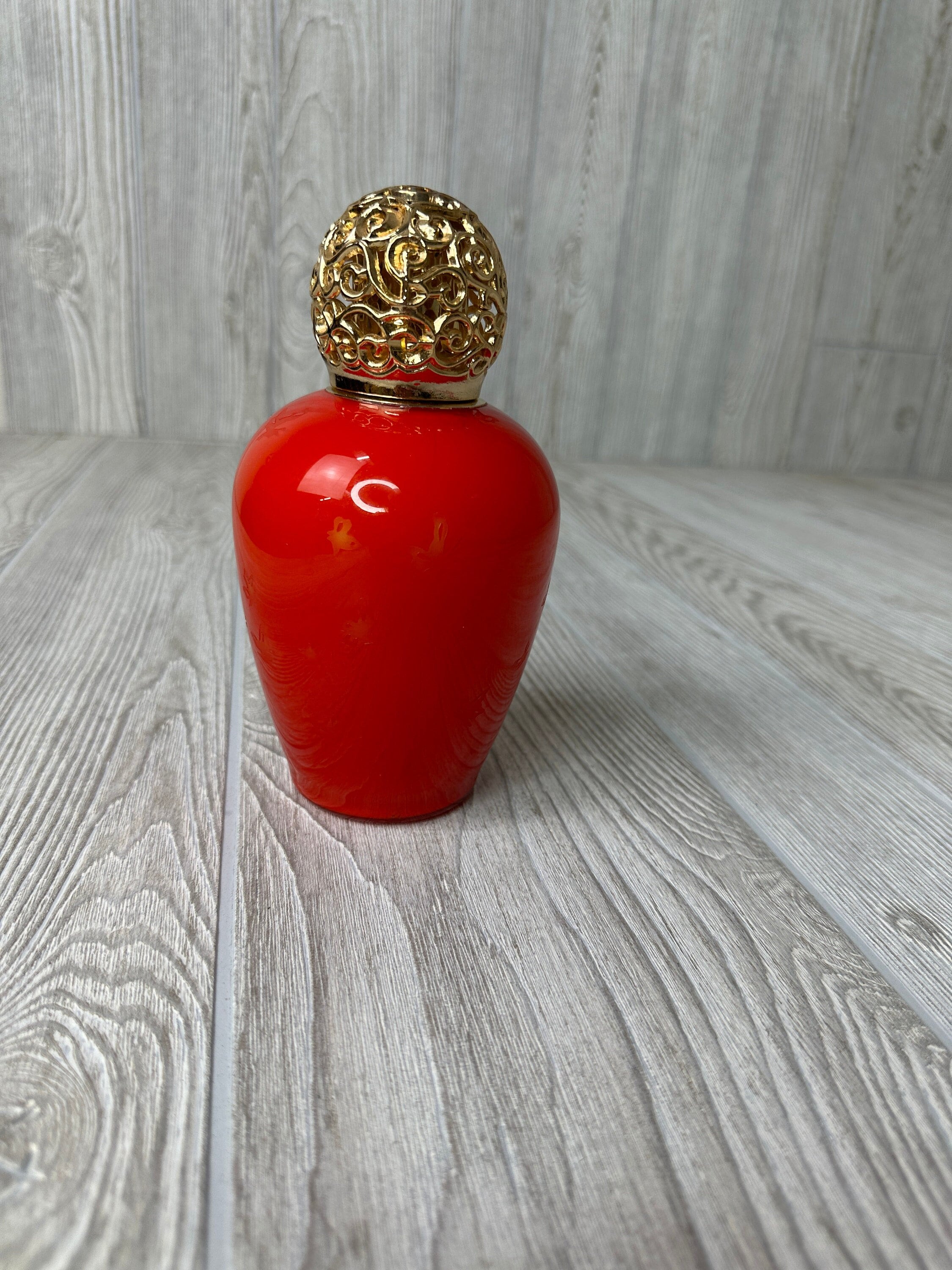 新品アロマディフューザー 蝶柄 フランス クリスタルグラス BEL'AIR Vintage Bel'air Paris Red Etched Butterfly Luxury Crystal