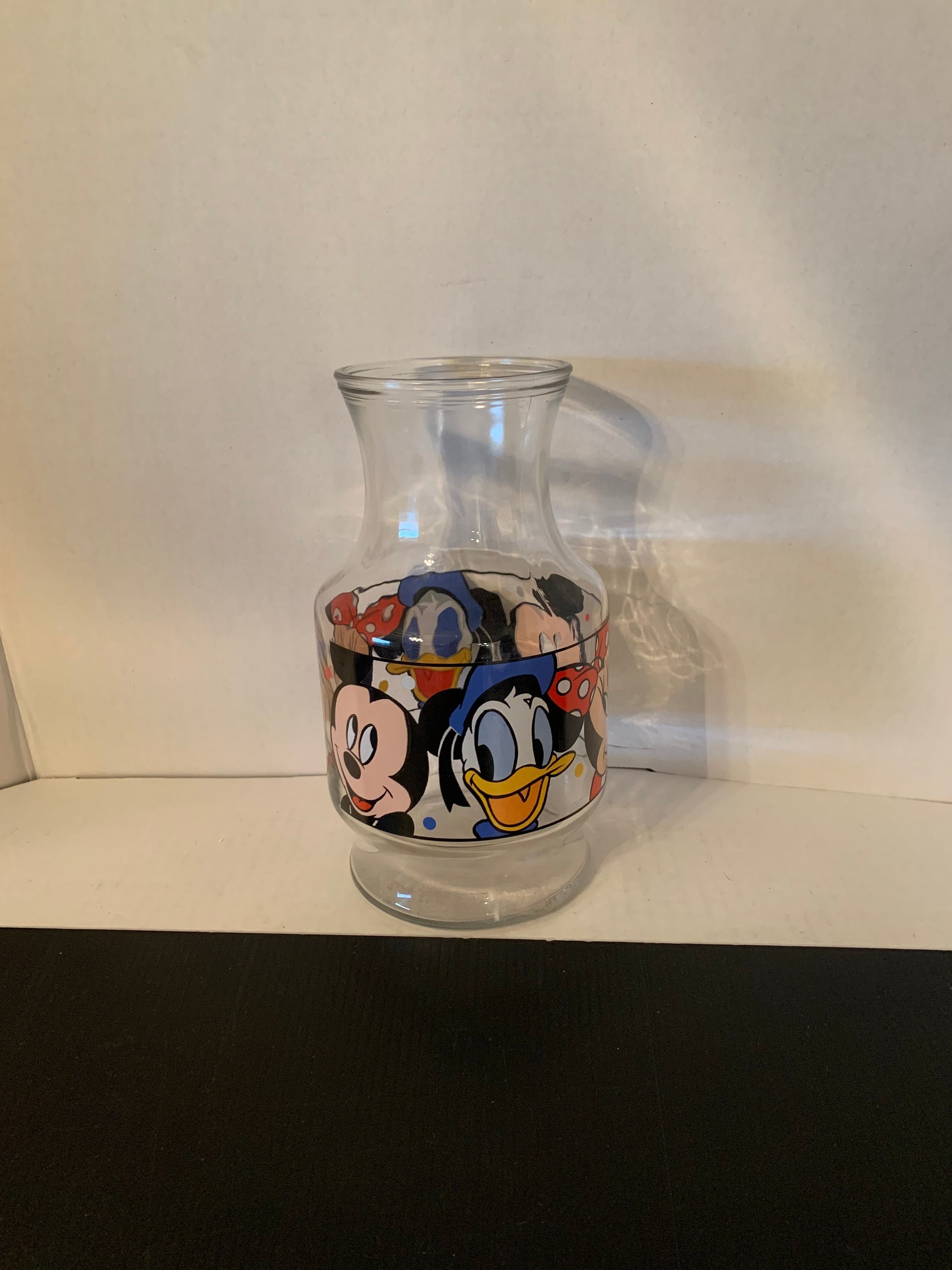 RARE Vintage Disney Director Mickey Mouse 5.5 Tall Glass Drink - Ruby Lane