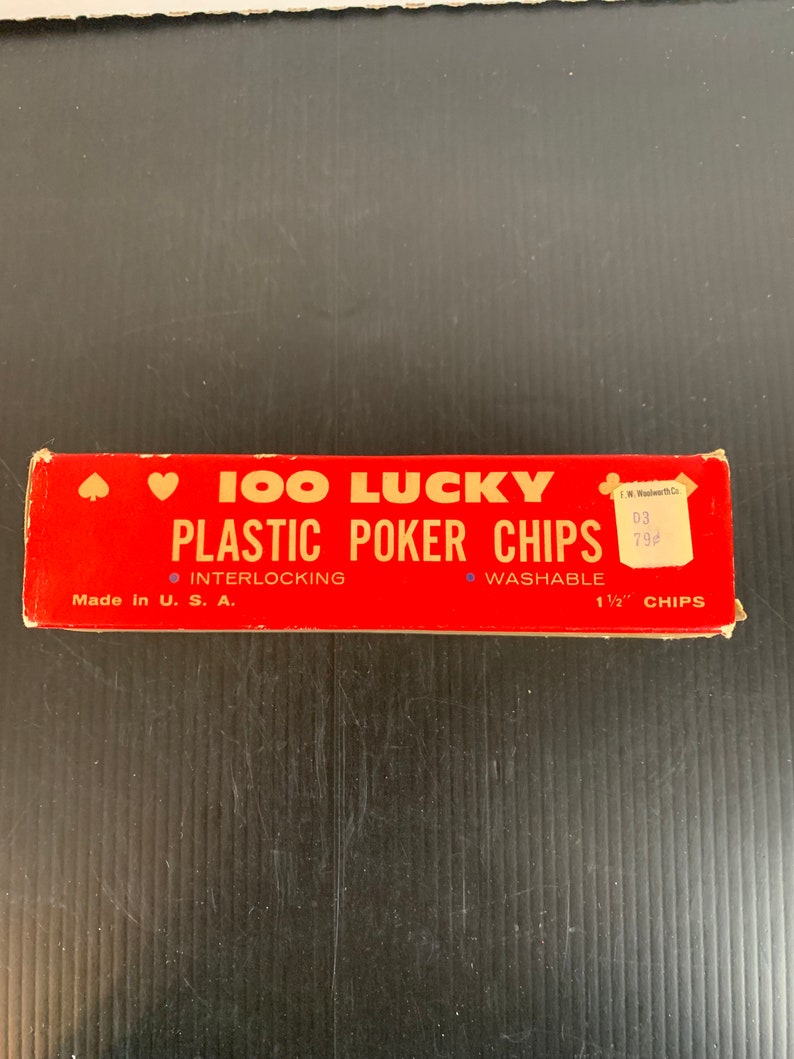 Vintage 100 Lucky Interlocking Plastic Poker Chips in Original Etsy