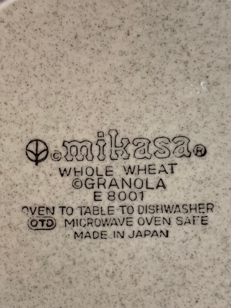 Vintage Mikasa Granola Dinner Plate Whole Wheat E8001 Wheat Etsy