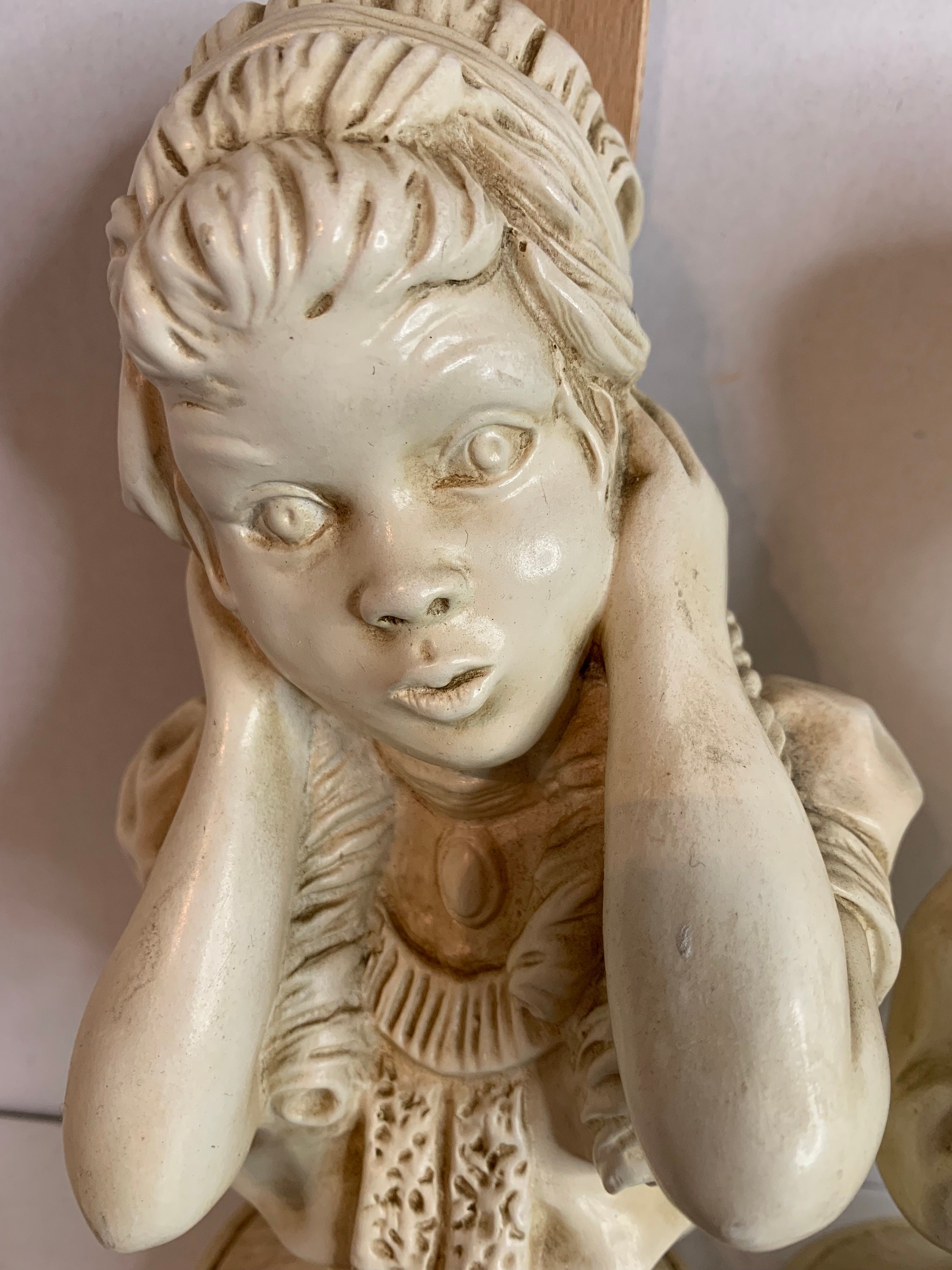 Vintage J. Kendrick Universal Statuary #136B Boy & Girl Statue