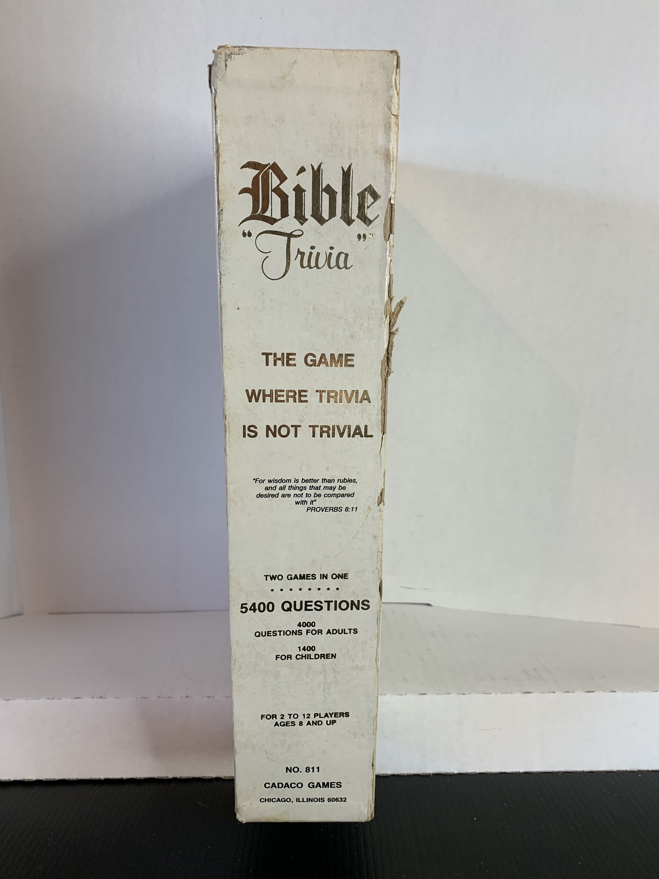 Vintage 1984 Bible Trivia Family Board Game No 811 by Cadaco 5400 Questions for sale online 