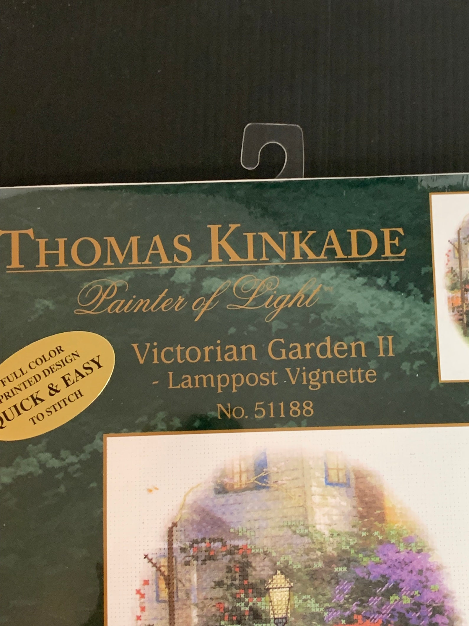 Thomas Kinkade Kreuzstich-Set 'Viktorianischer Garten II' – Komplettset Mit Leinwand, Garn & Nadel