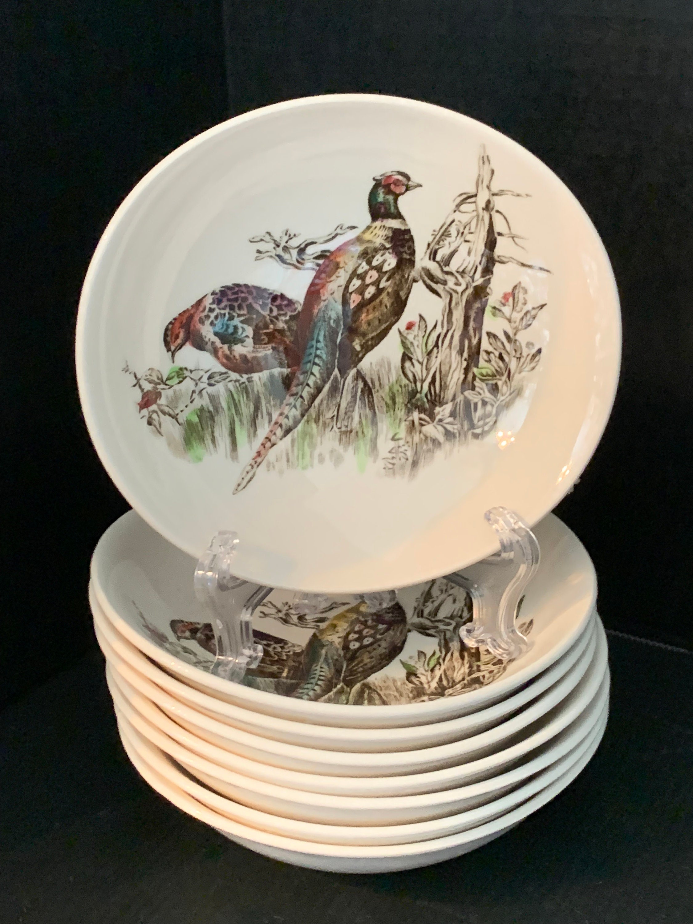 Vintage Johnson Brothers Game Birds Cream Oval Fruit/dessert Etsy