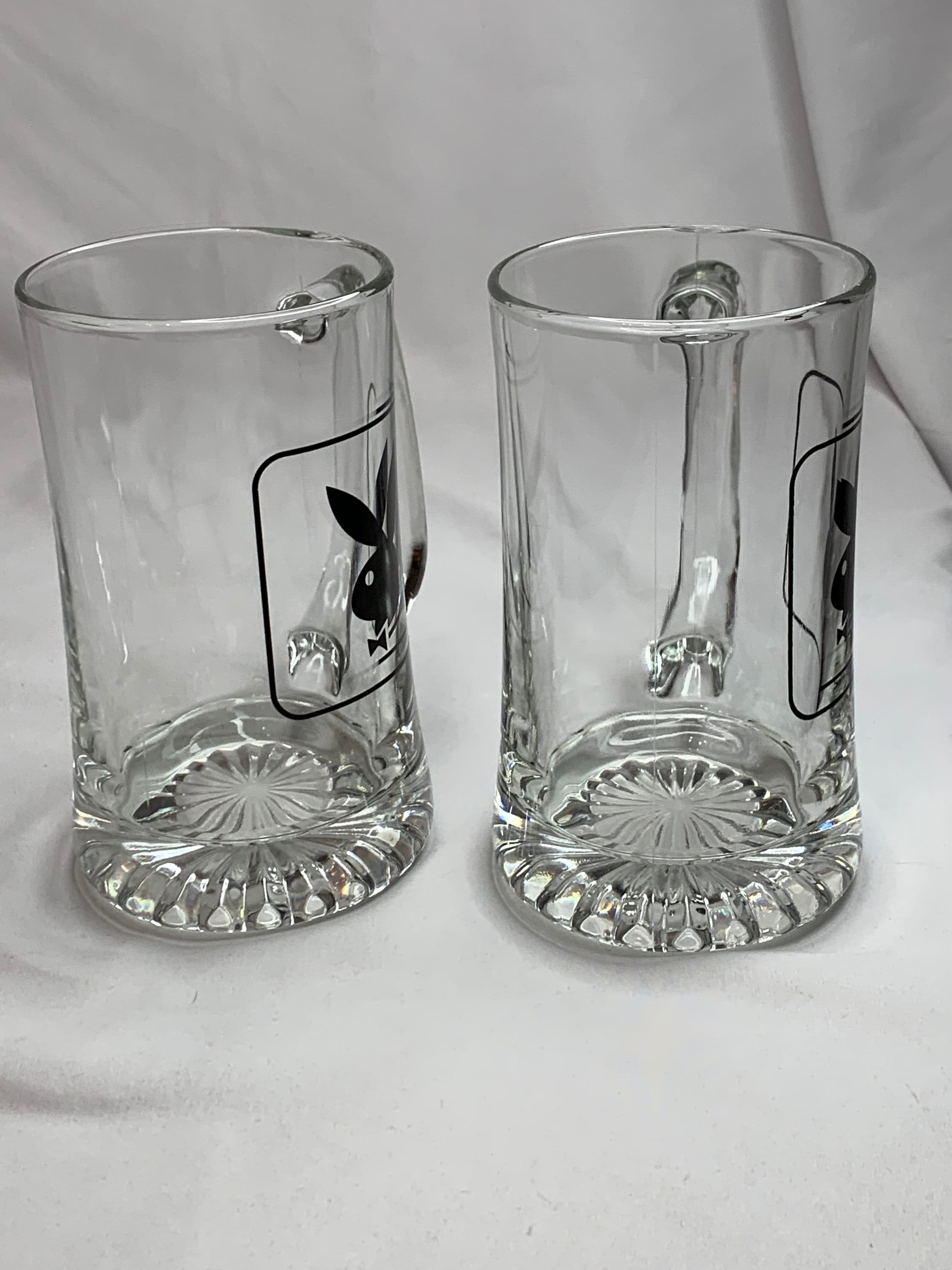 Vintage Playboy Bunny Large Glass Stein Beer Mugs Set of 2 Etsy