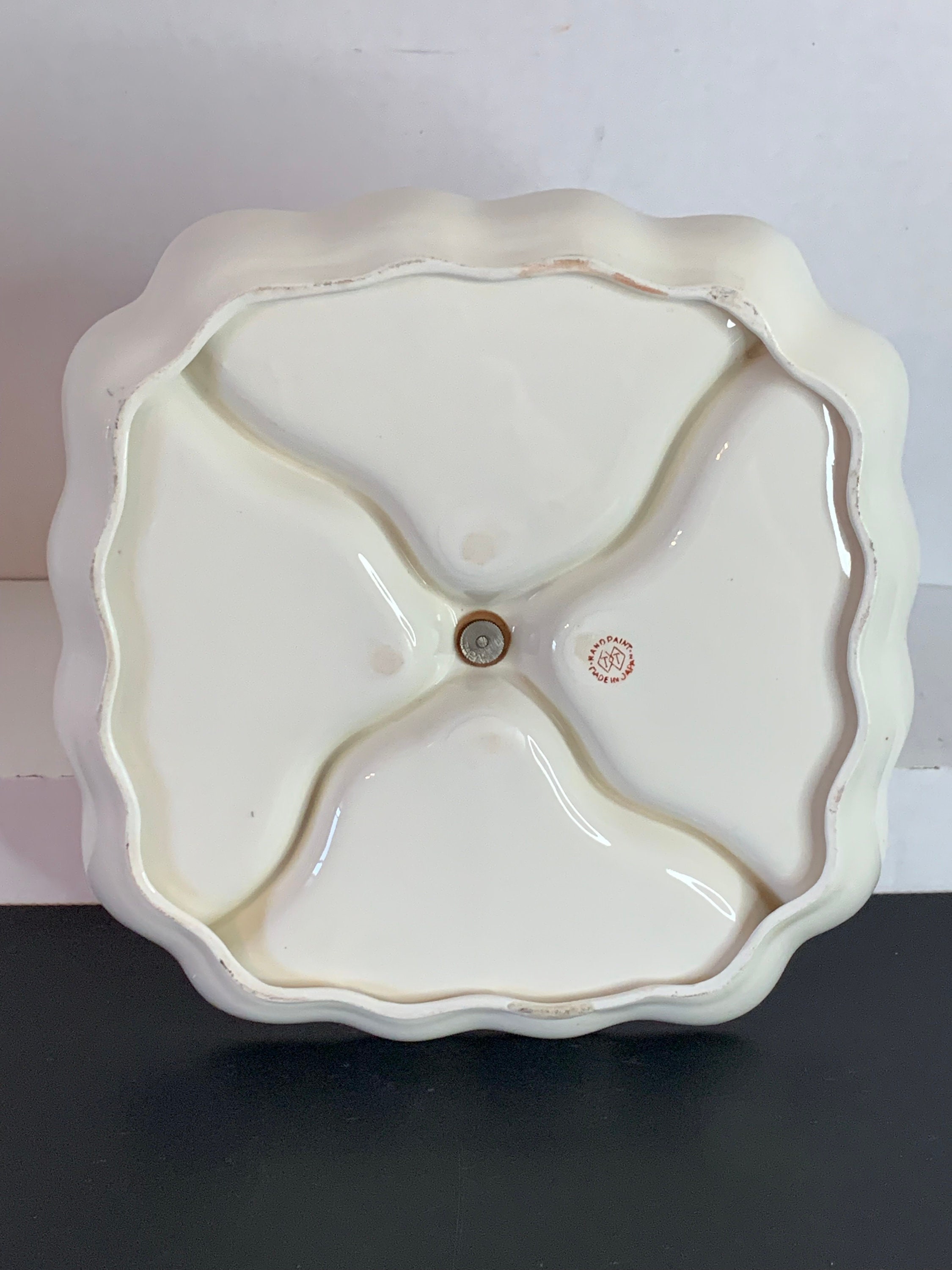 Vintage TT Takito Square Ceramic 4 Section Floral Relish Tray With