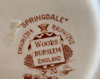 WOODS BURSLEM ENGRAND SPRINGDALE プレート