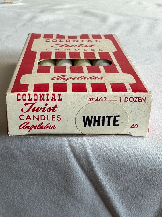 Vintage Colonial Angelabra #462 Twist White Candles With