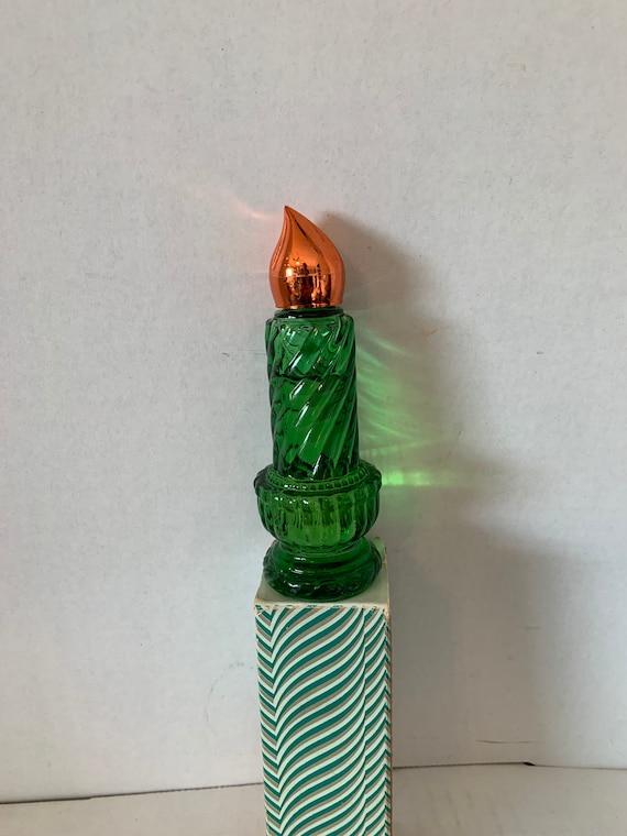 工芸品 AVON Xmas candle type perfume bottle Avon Christmas Candle,stocking and Santa Bottles With