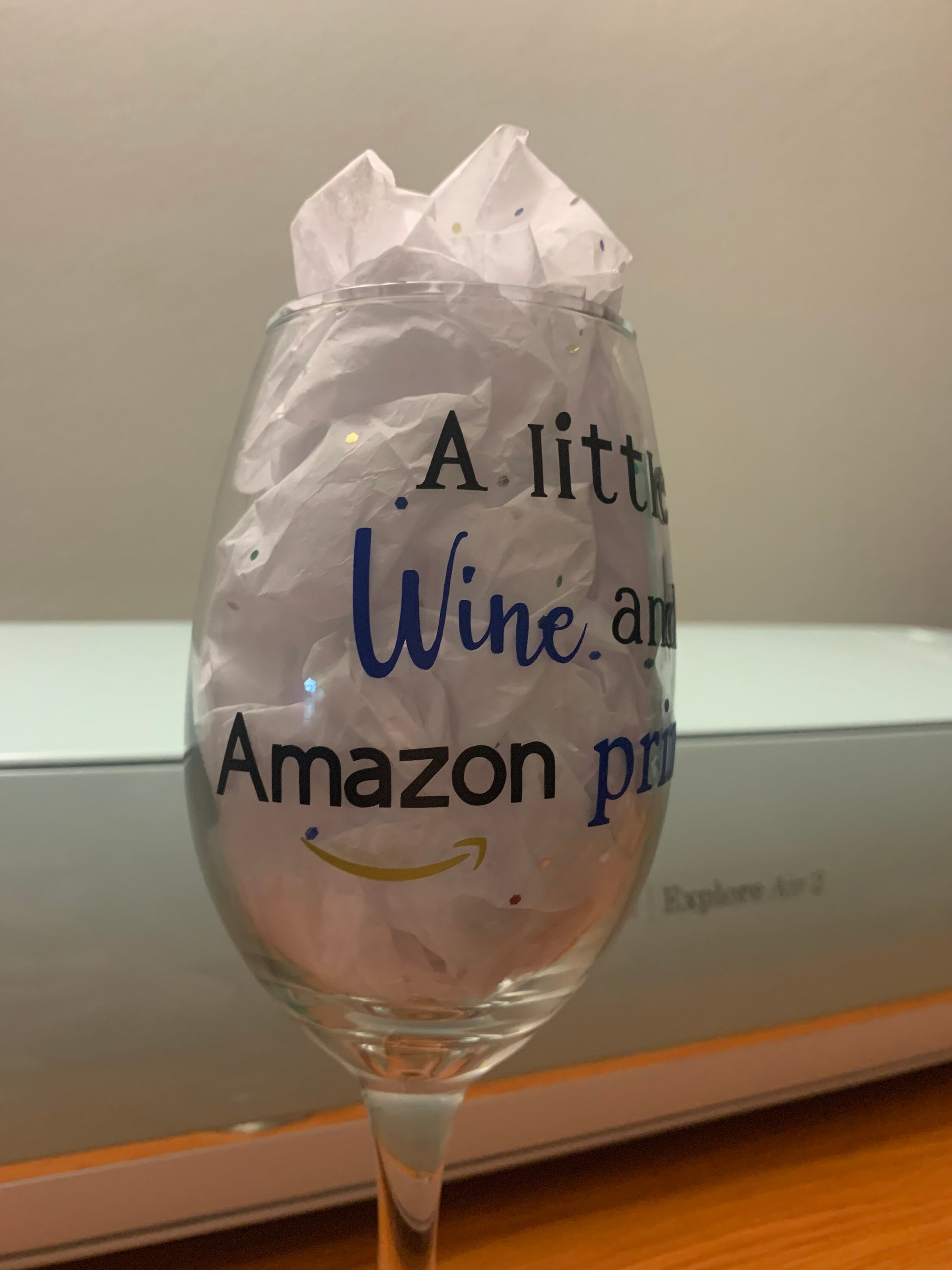 A Little Wine & Amazon Prime Wine Glass Etsy