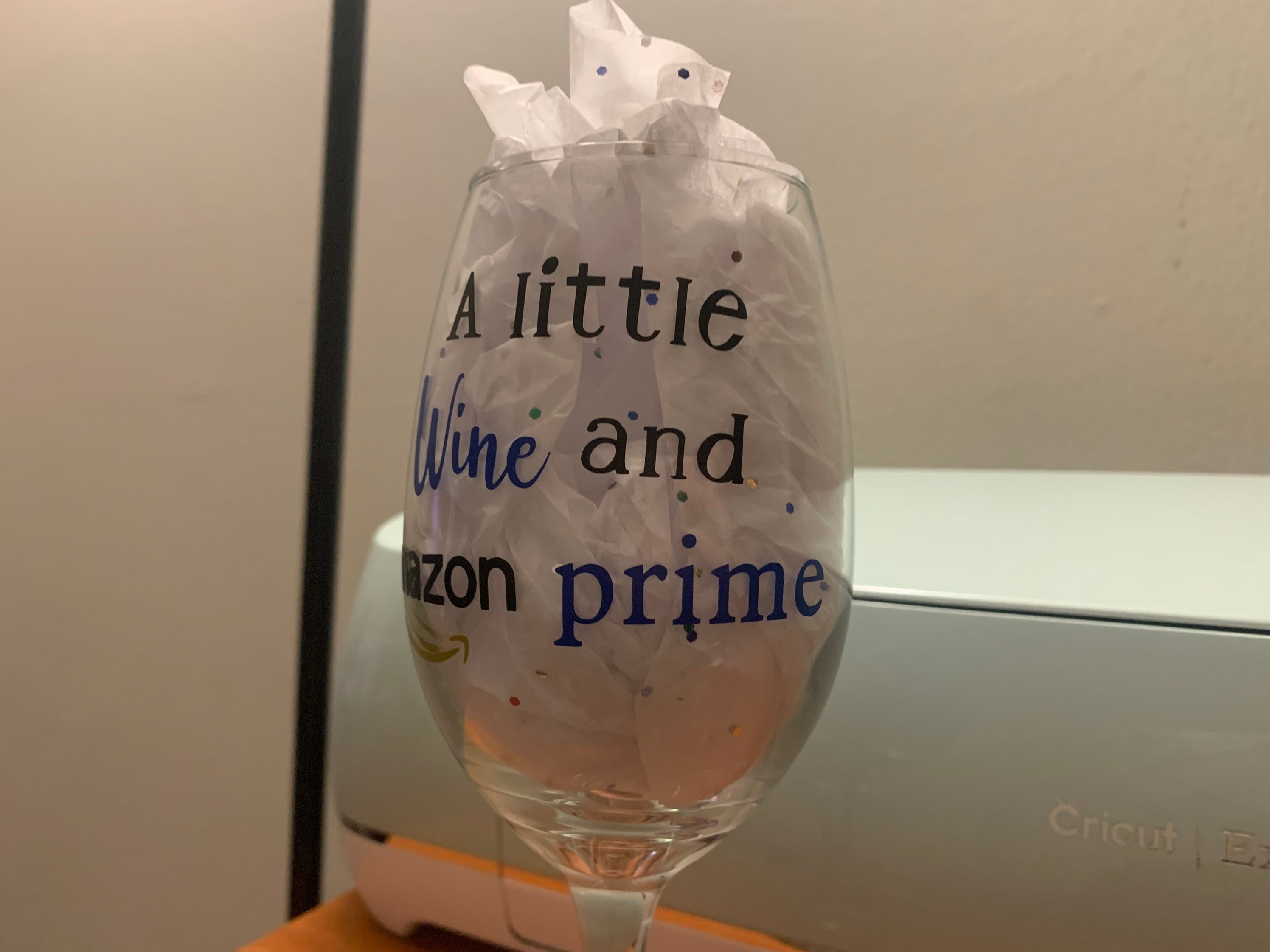 A Little Wine & Amazon Prime Wine Glass Etsy