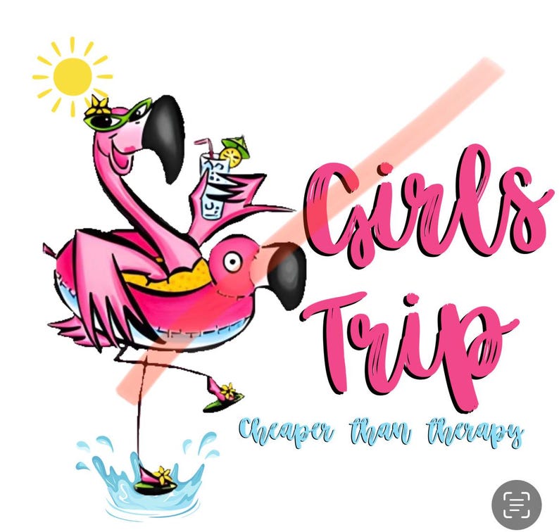 Flamingo Girls Trip Cheaper Than Therapy PNG Summer Funny Digital ...