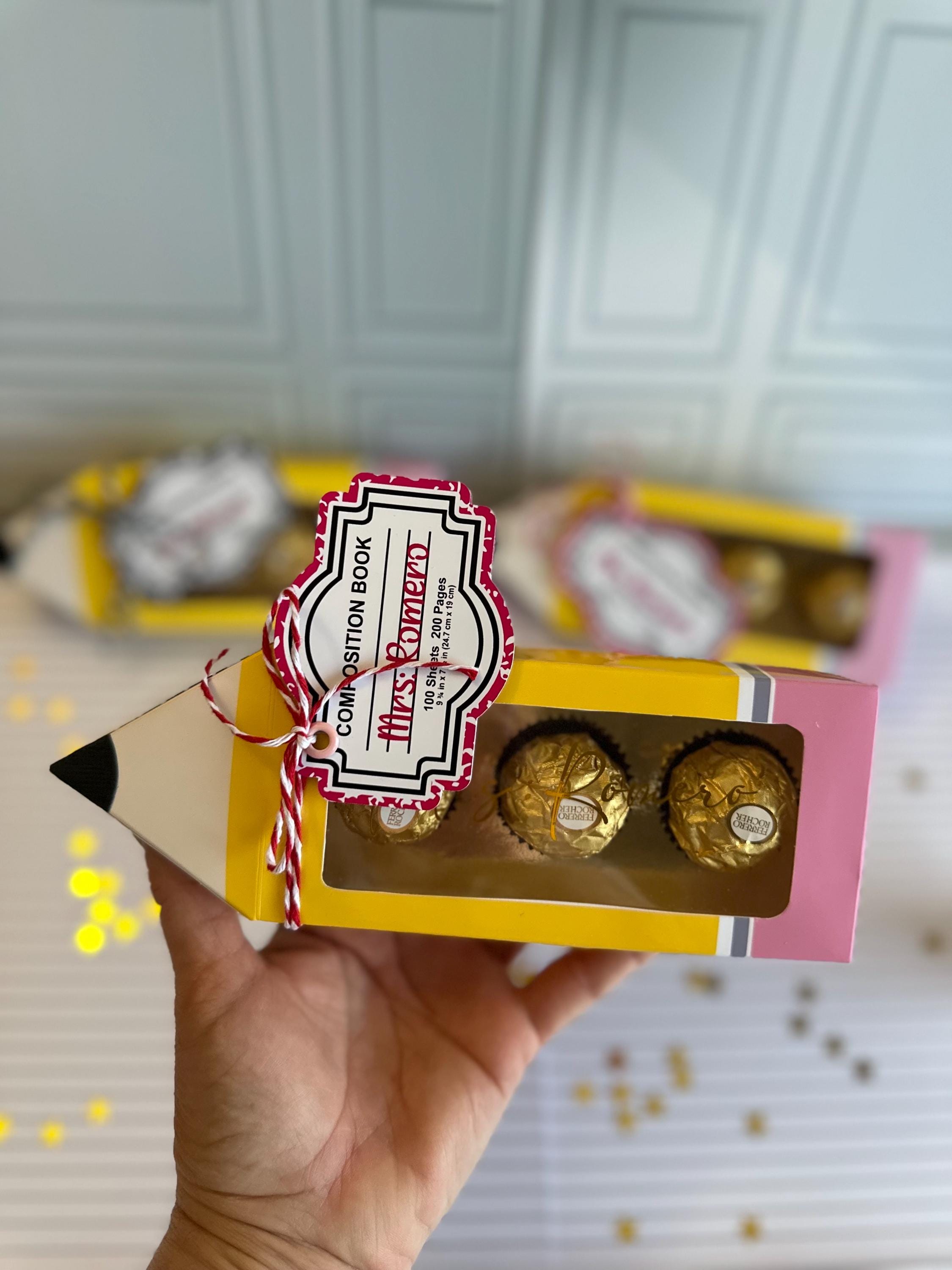 Pencil Treat Box With Ferrero Rocher | Back to School Teacher Student ...