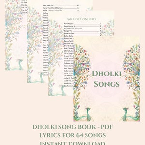 Mehndi Dholki Songs Book - No Customization