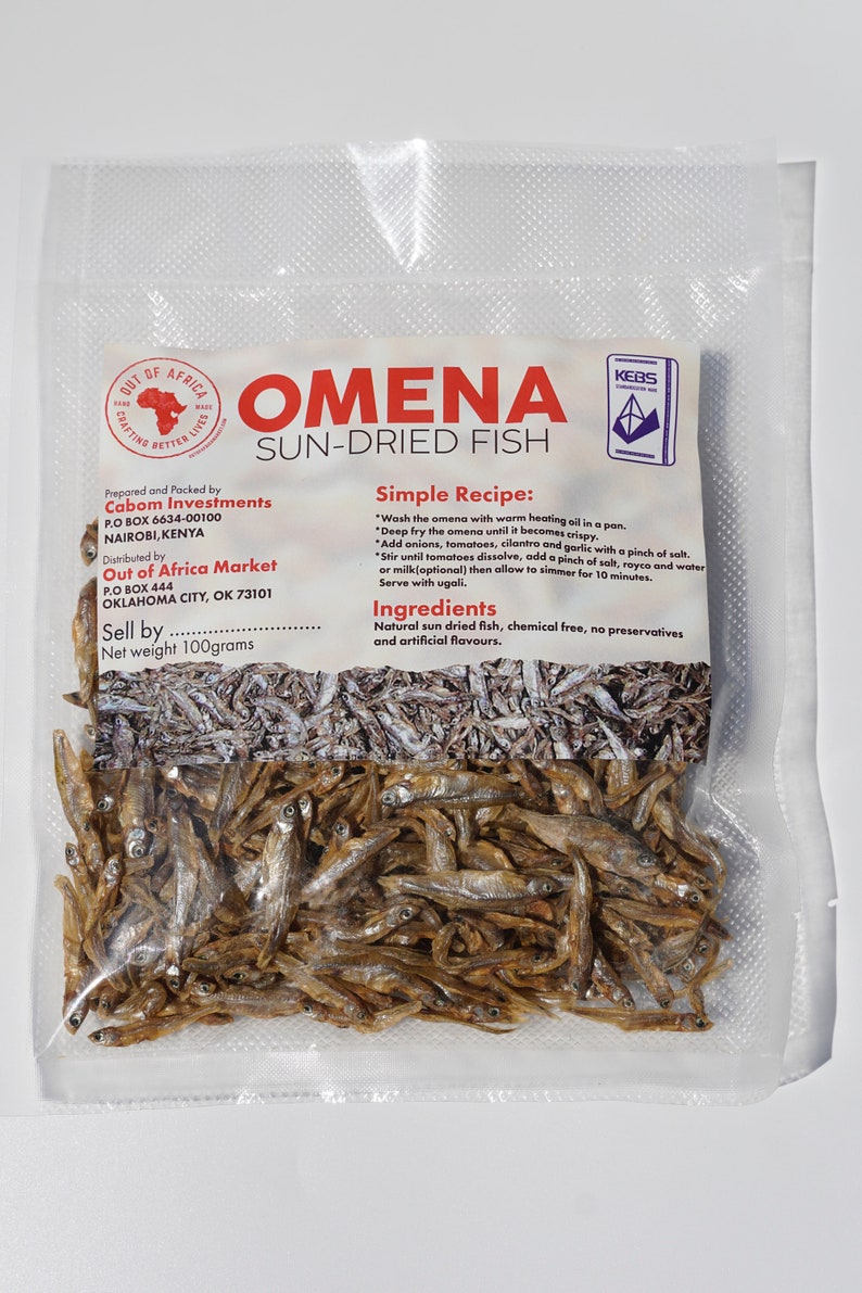 Natural Sun-Dried Fish/Anchovy 100g-200g from Lake Victoria Silver Cyprinid Omena/Dagaa Vacuum Sealed for Freshness and Long Shelf Life image 3