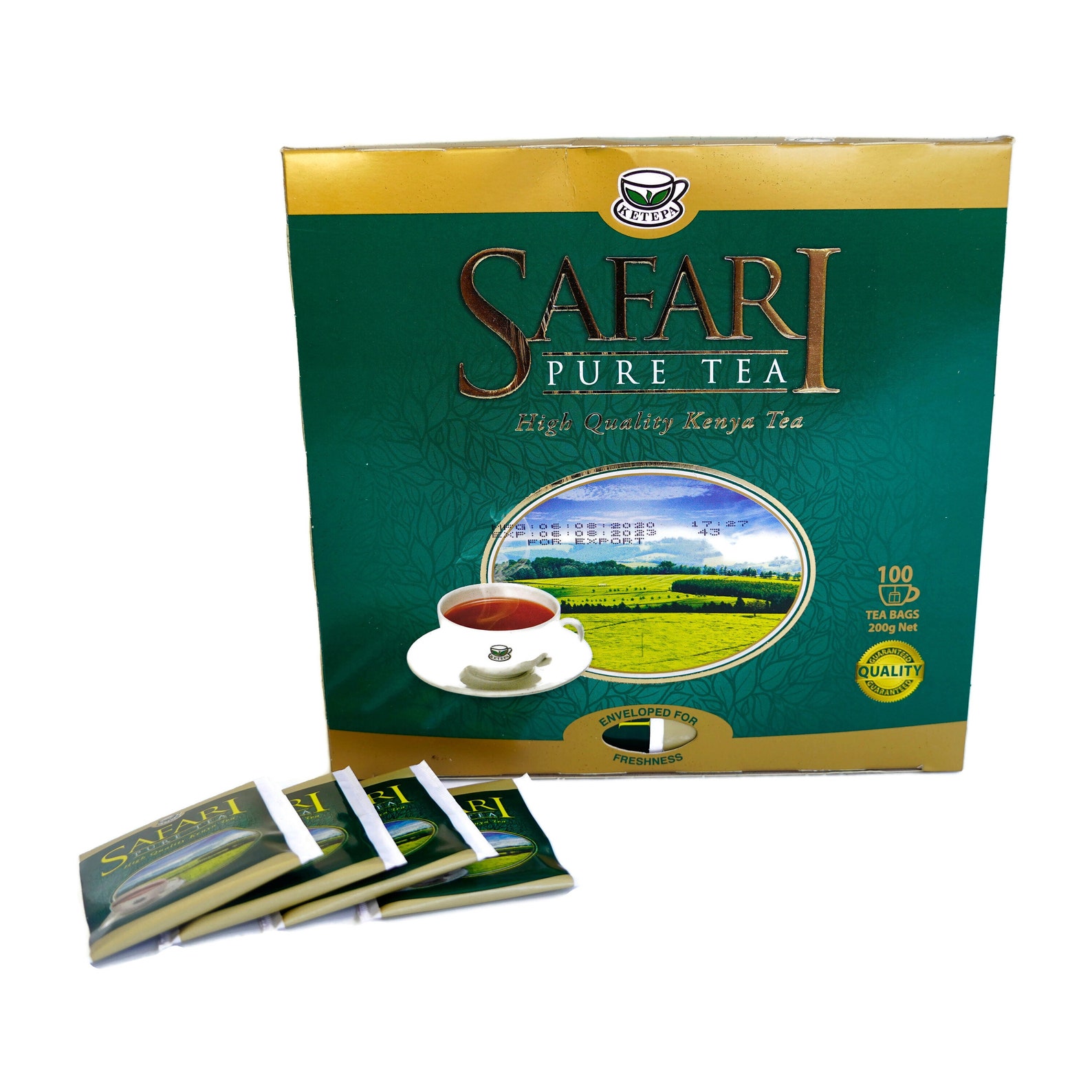 Safari Pure Kenya Tea 100 Enveloped Tea Bags Etsy