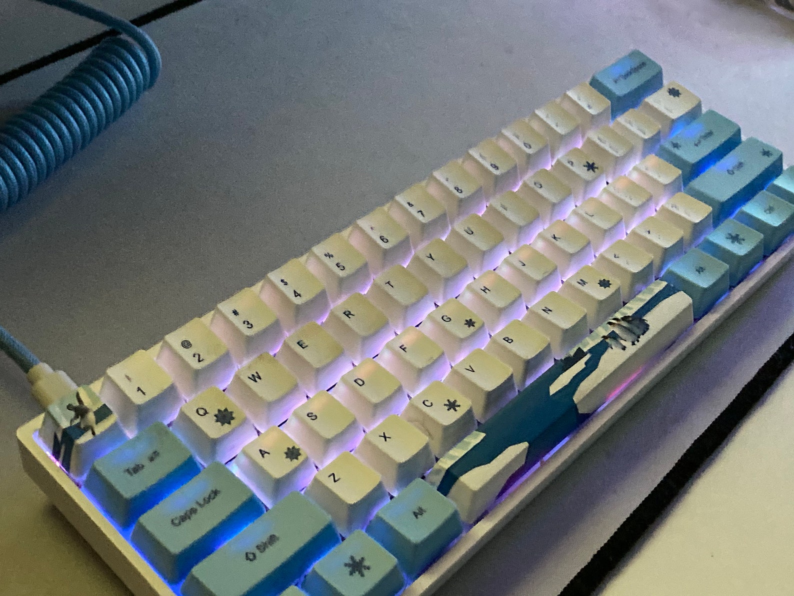 Custom Blue Themed Keyboard Etsy