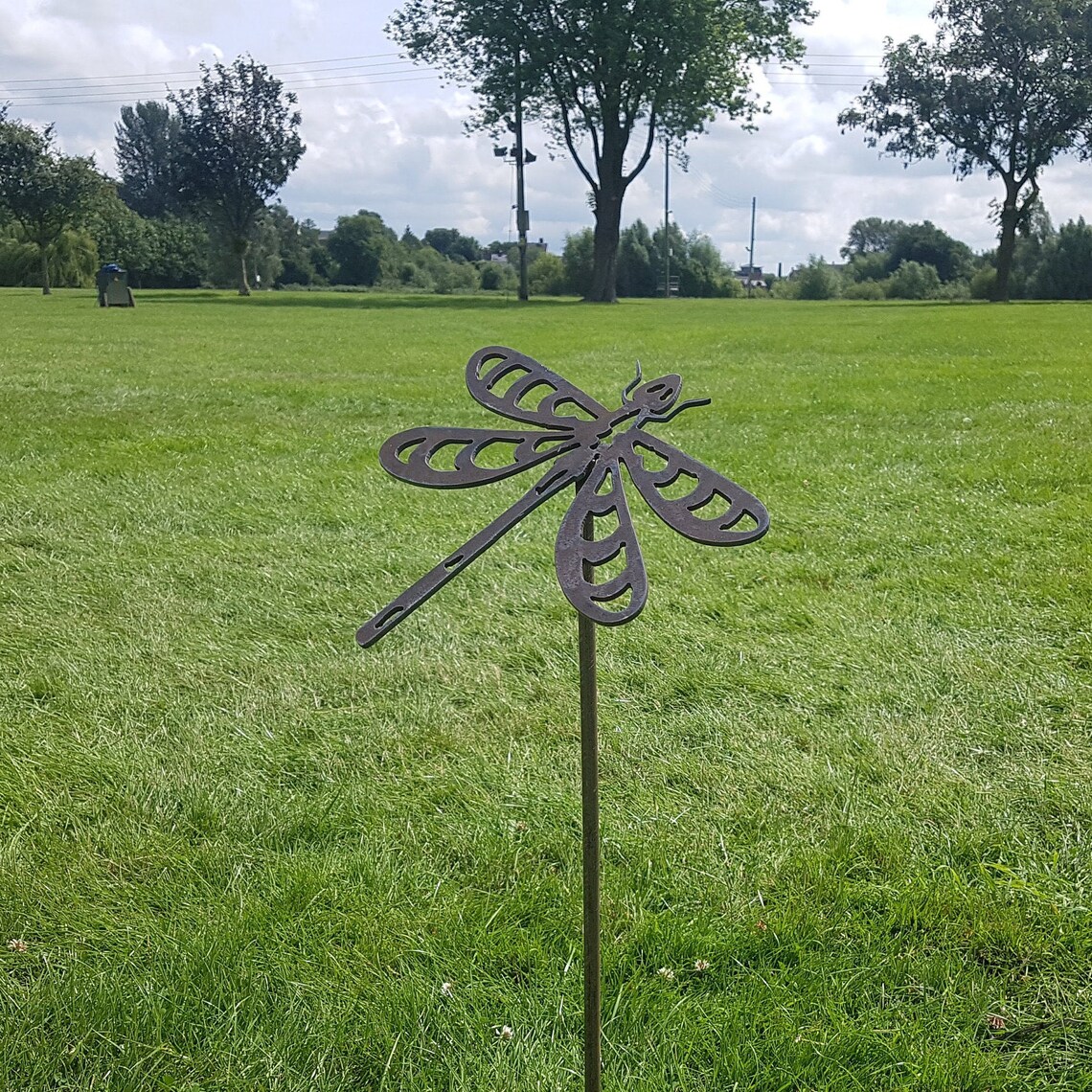 Metal Dragonfly art Garden Art Made in Wales Rusty Metal Etsy