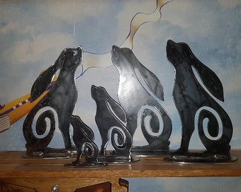Metal Hare Garden Art: Welsh Sculpture Ready To Rust Celtic Hare