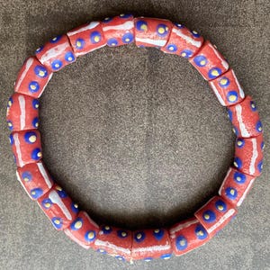 Unisex Bead bracelet Krobo short strand 20 vibrant handmade beads for stylish accessory gift