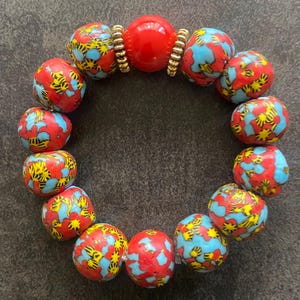Unisex Armbänder, Krobo Perlenarmband, Afrikanischer Schmuck, Ethno Schmuck, Boho Schmuck, Stammes Schmuck, Vintage Schmuck
