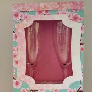SVG - Prosecco Gift Box/Display box per 2 bicchieri - DOWNLOAD DIGITALE ( Nessun prodotto fisico - Il file verrà inviato alla tua email)