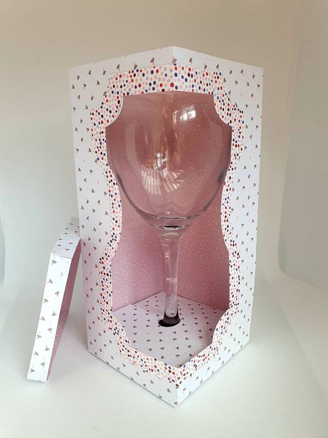 SVG Wine Glass Gift Box/display Box DIGITAL DOWNLOAD Etsy